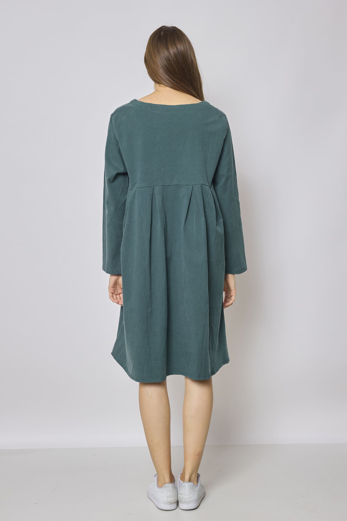Mittellanges Kleid aus Baumwolle und Tencel