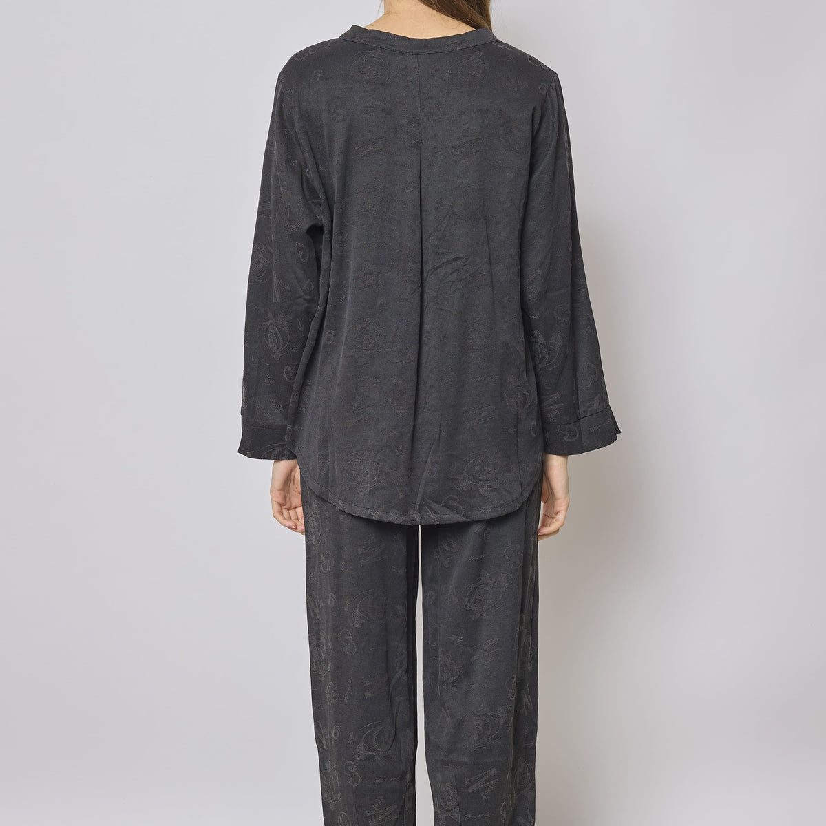 Chemisier gris à motifs