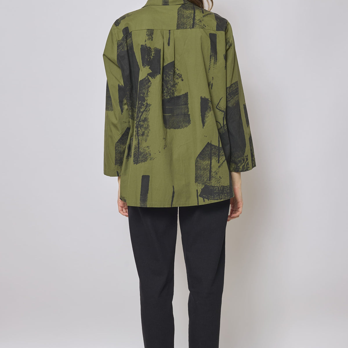 Veste courte en coton vert