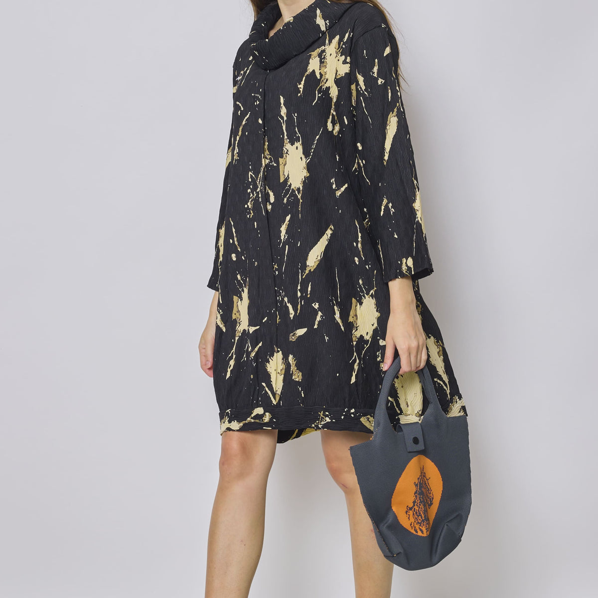 Sac hobo tissu demi-seau tangelo