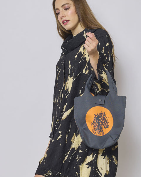 Sac hobo tissu demi-seau tangelo