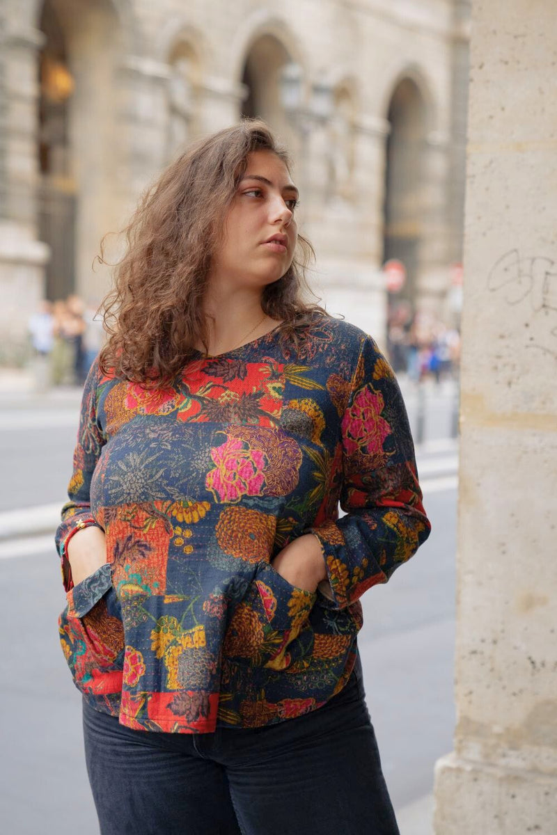 Blouse fleurie hiver