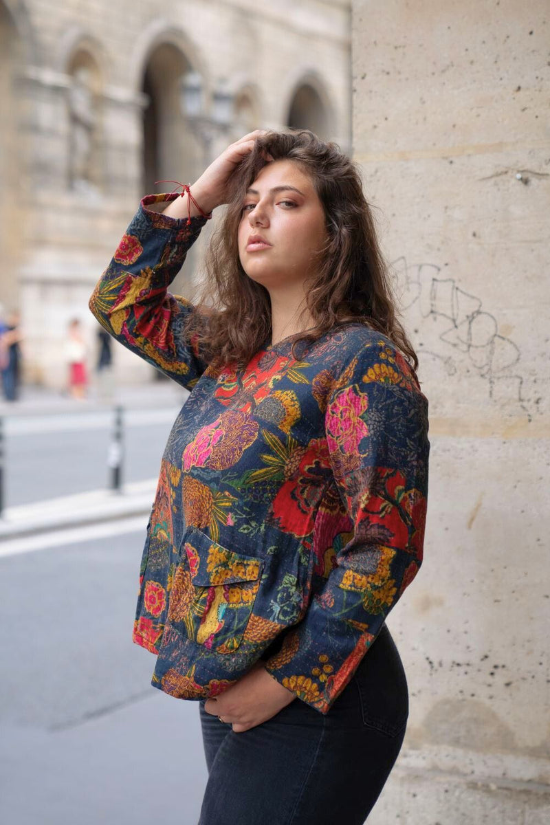 Blouse fleurie hiver