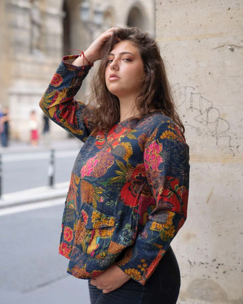 Blouse fleurie hiver