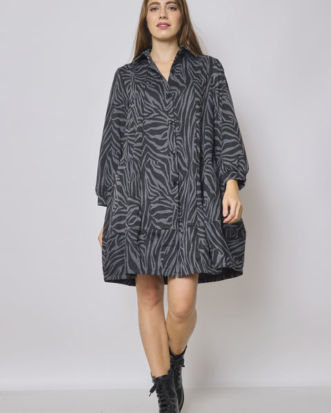 Robe chemise zèbre