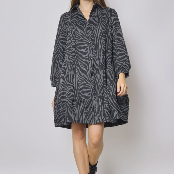 Robe chemise zèbre