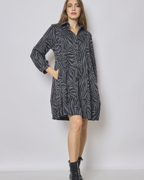 Robe chemise zèbre