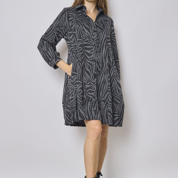 Robe chemise zèbre