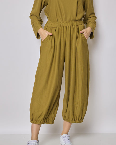 Pantalon large en coton