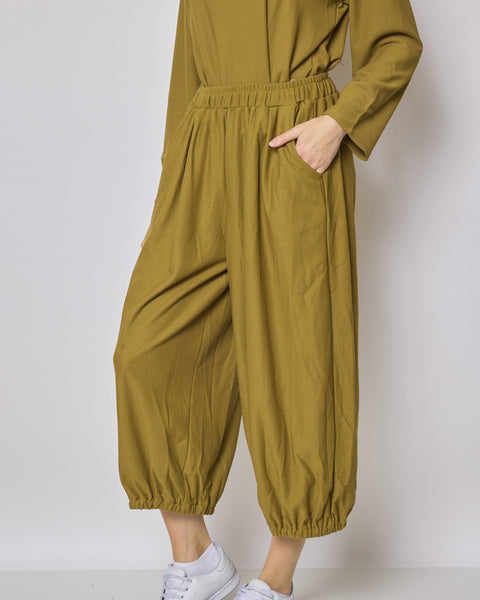 Pantalon large en coton