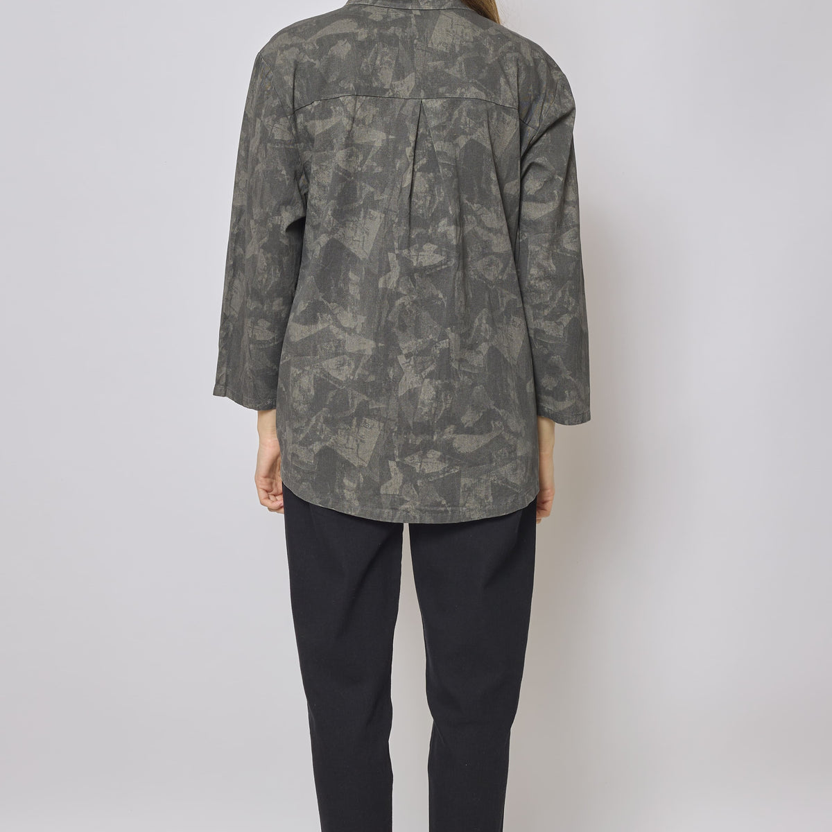 Veste courte grise en coton