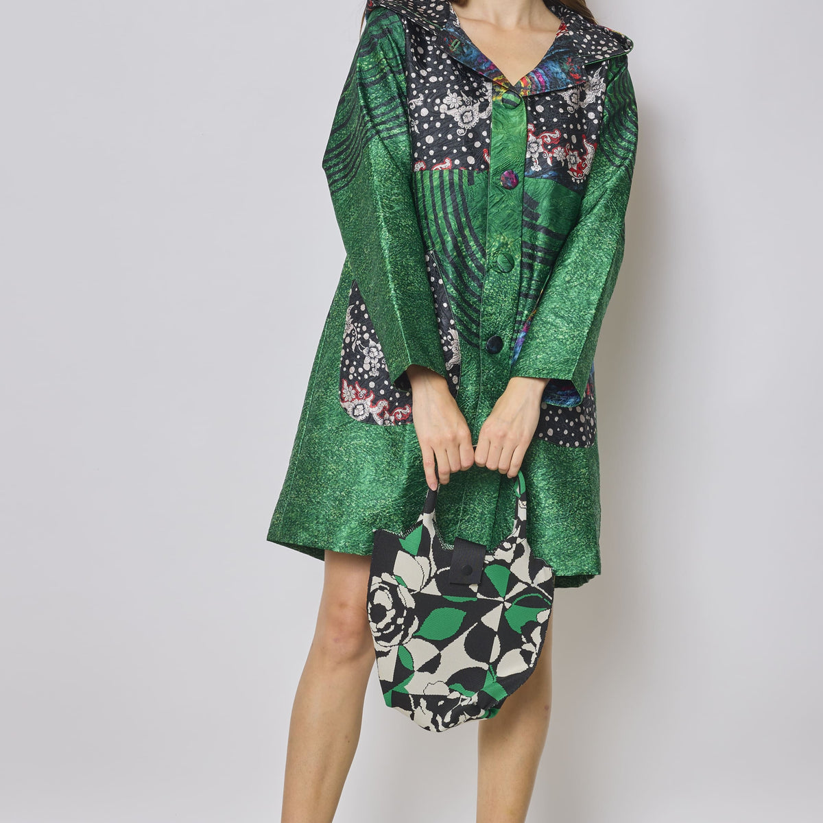 Sac hobo tissu demi-seau tangelo