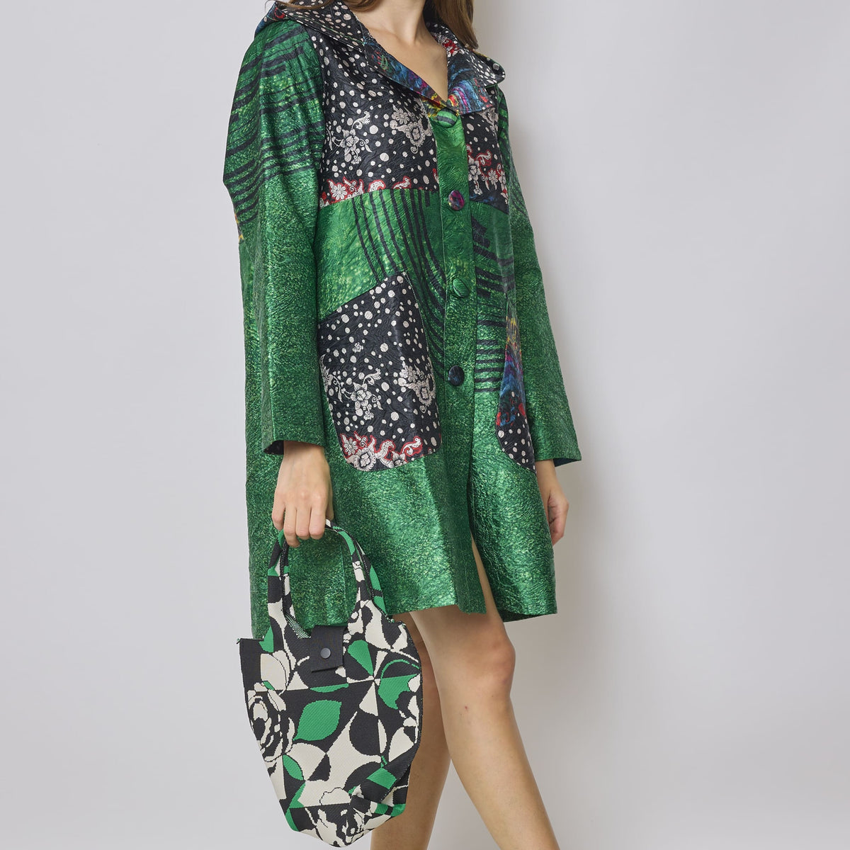 Sac hobo tissu demi-seau tangelo