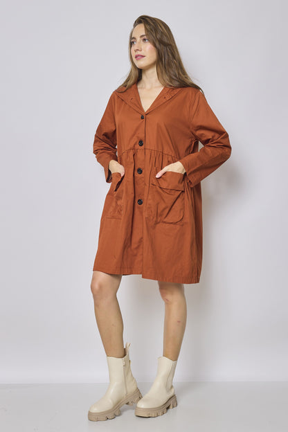 Chaqueta impermeable con capucha de mujer