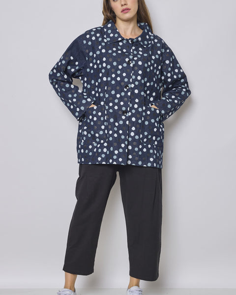 Veste en jean courte à boutons