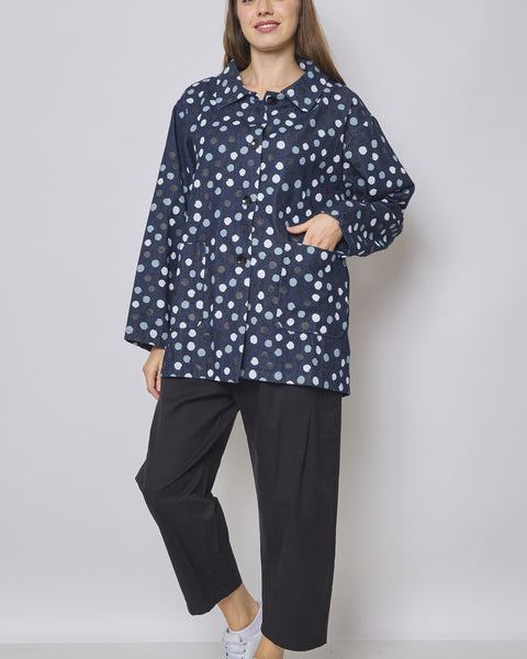 Veste en jean courte à boutons