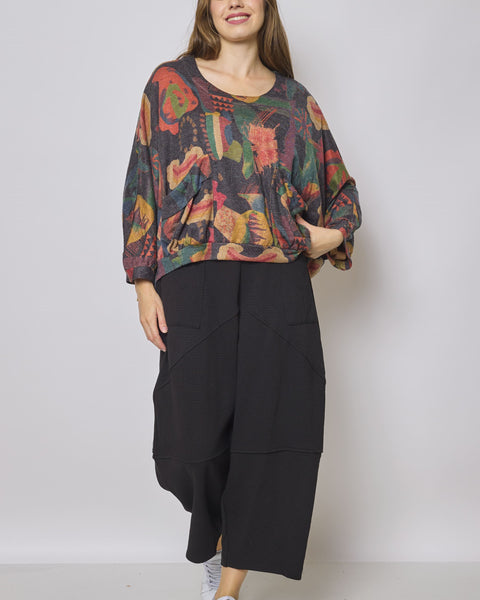 Pull hiver à motifs