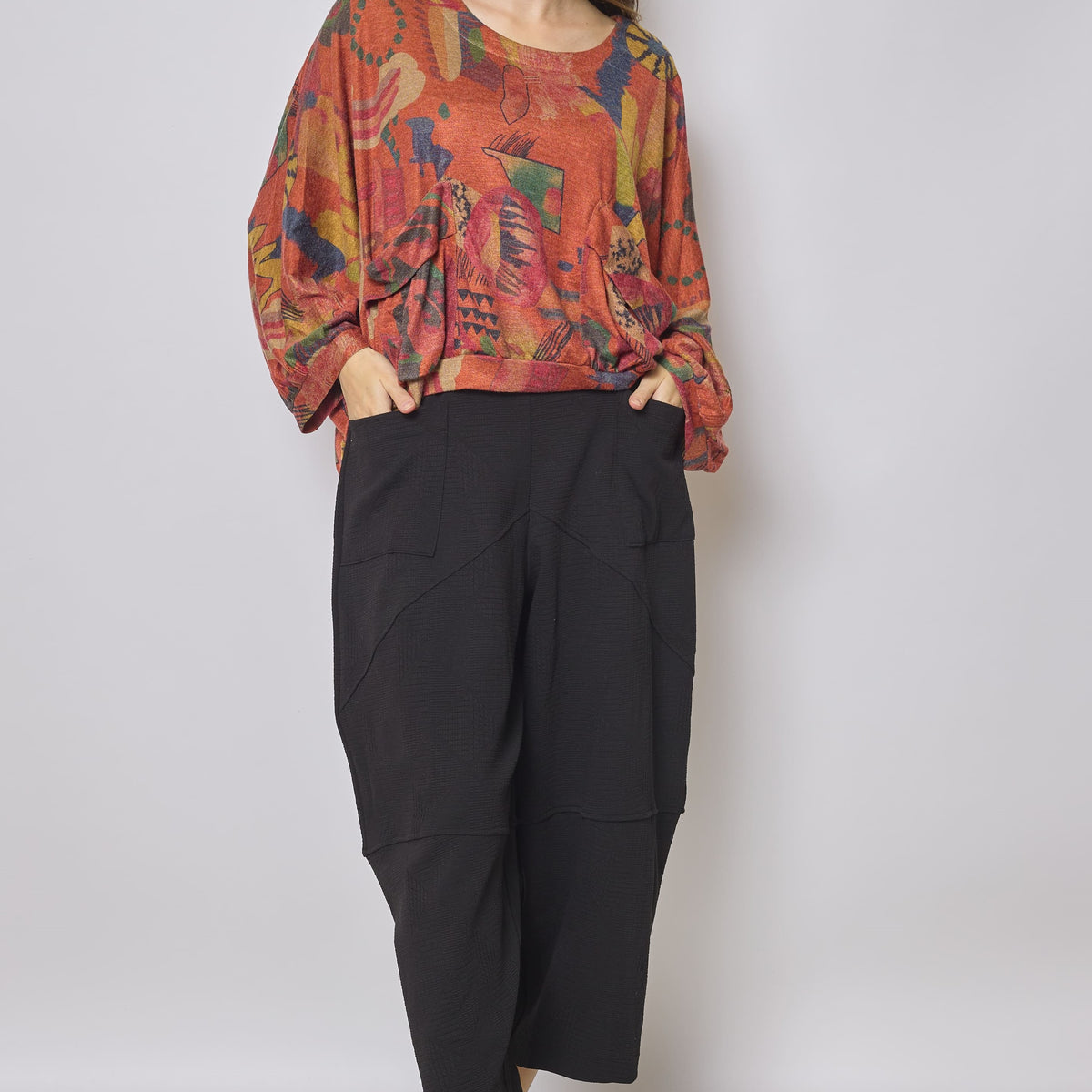 Pull hiver à motifs