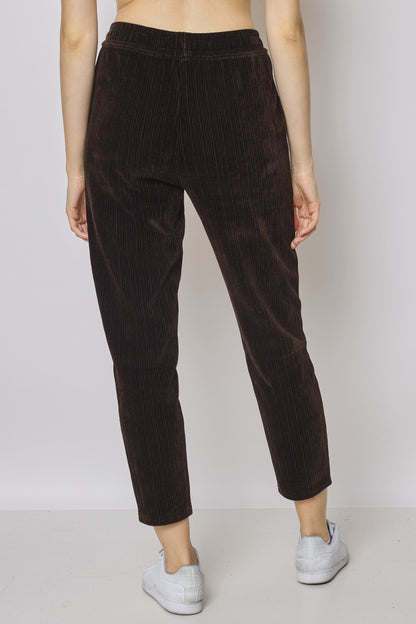 Women's ribbed cigarette pants