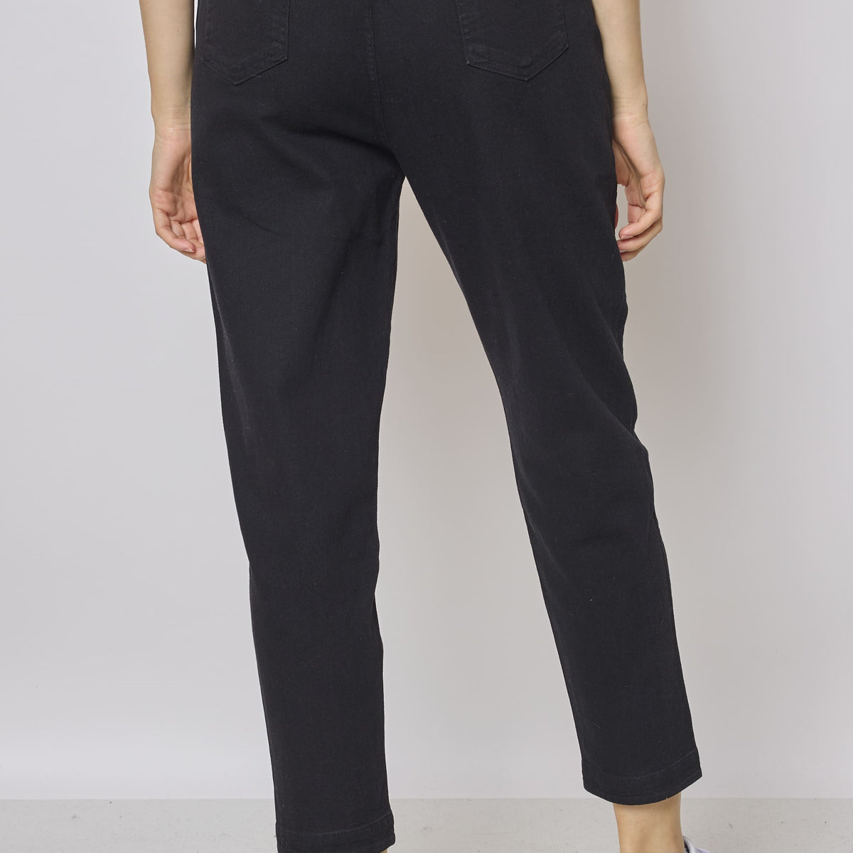 Jean noir poches à motif damier