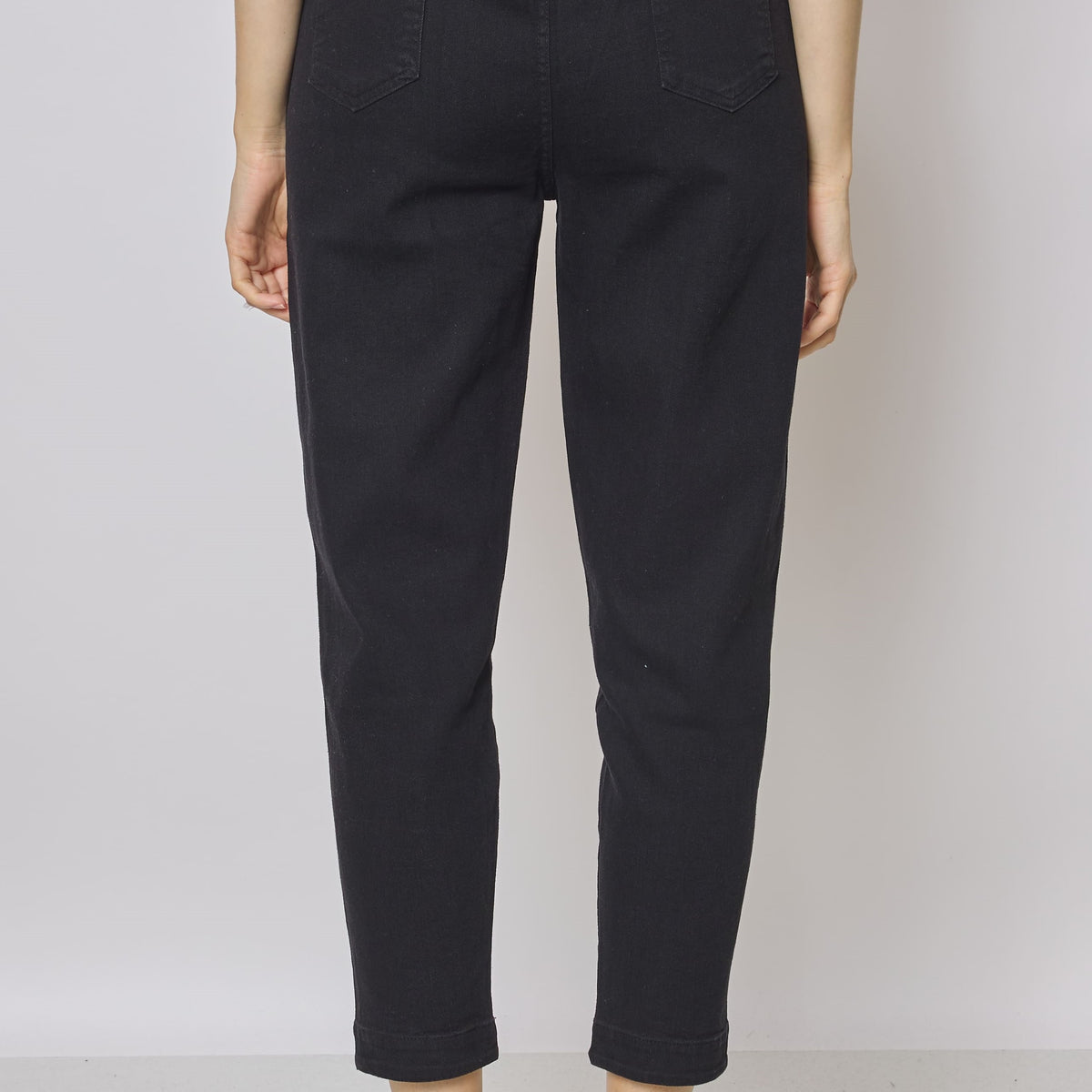 Jean noir patchwork rayures