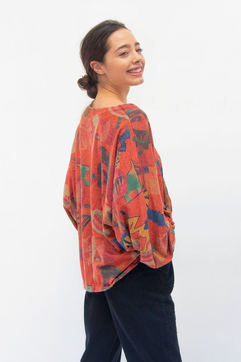 Pull hiver à motifs