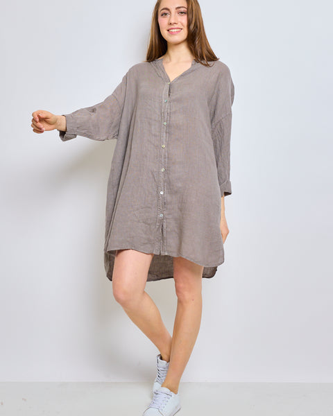 Chemise en lin avec décolleté