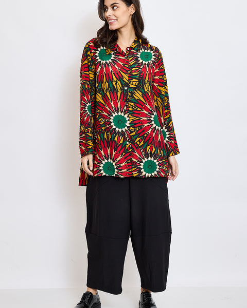 Chemise aux tournesols automnaux