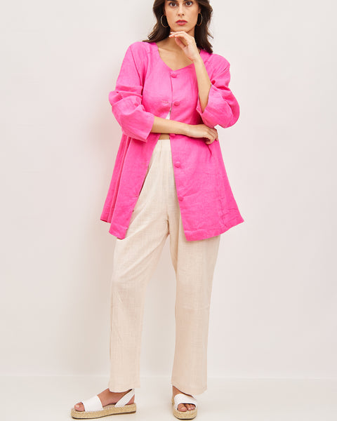 Veste unie à boutons