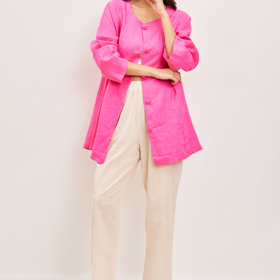 Veste unie à boutons