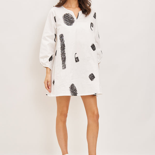 Abito a tunica con maniche di media lunghezza