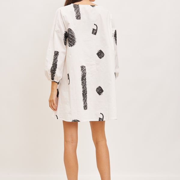 Abito a tunica con maniche di media lunghezza