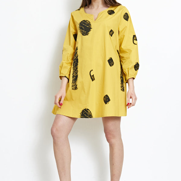 Abito a tunica con maniche di media lunghezza