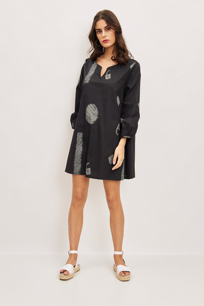 Mid-length sleeve tunic dress