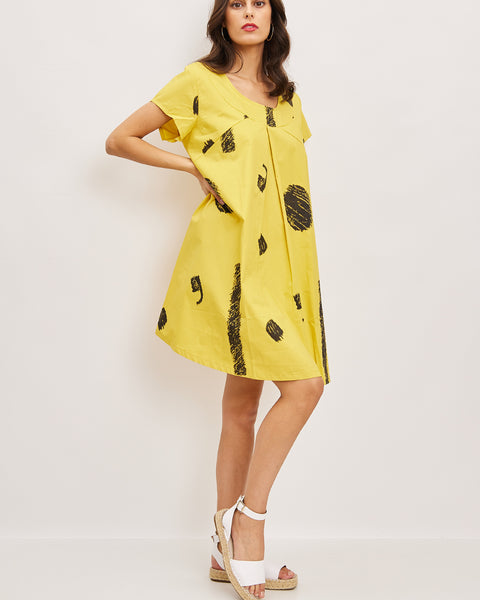 Robe tunique à manches courtes