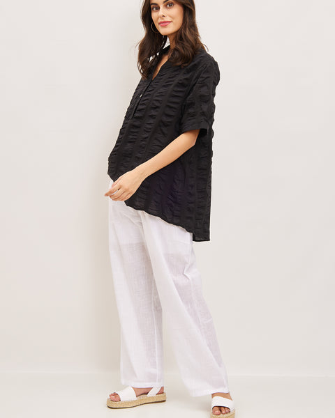 Blouse asymétrique à plis