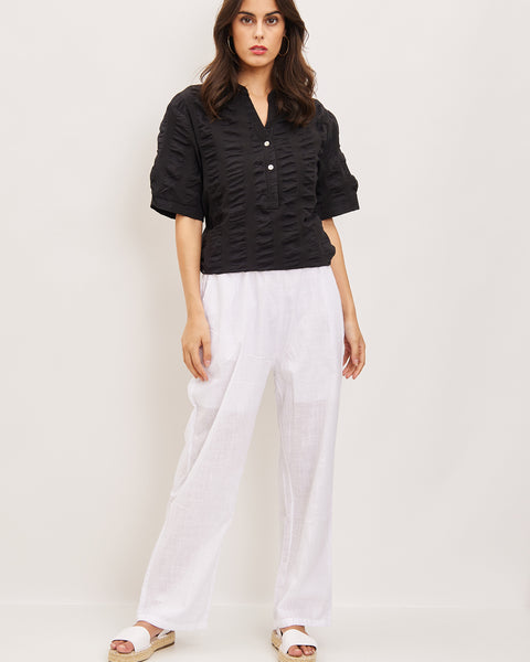 Blouse asymétrique à plis