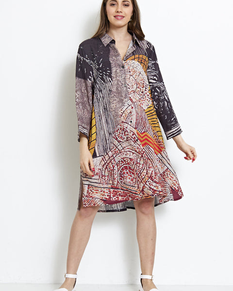 Chemise à motifs grands cercles