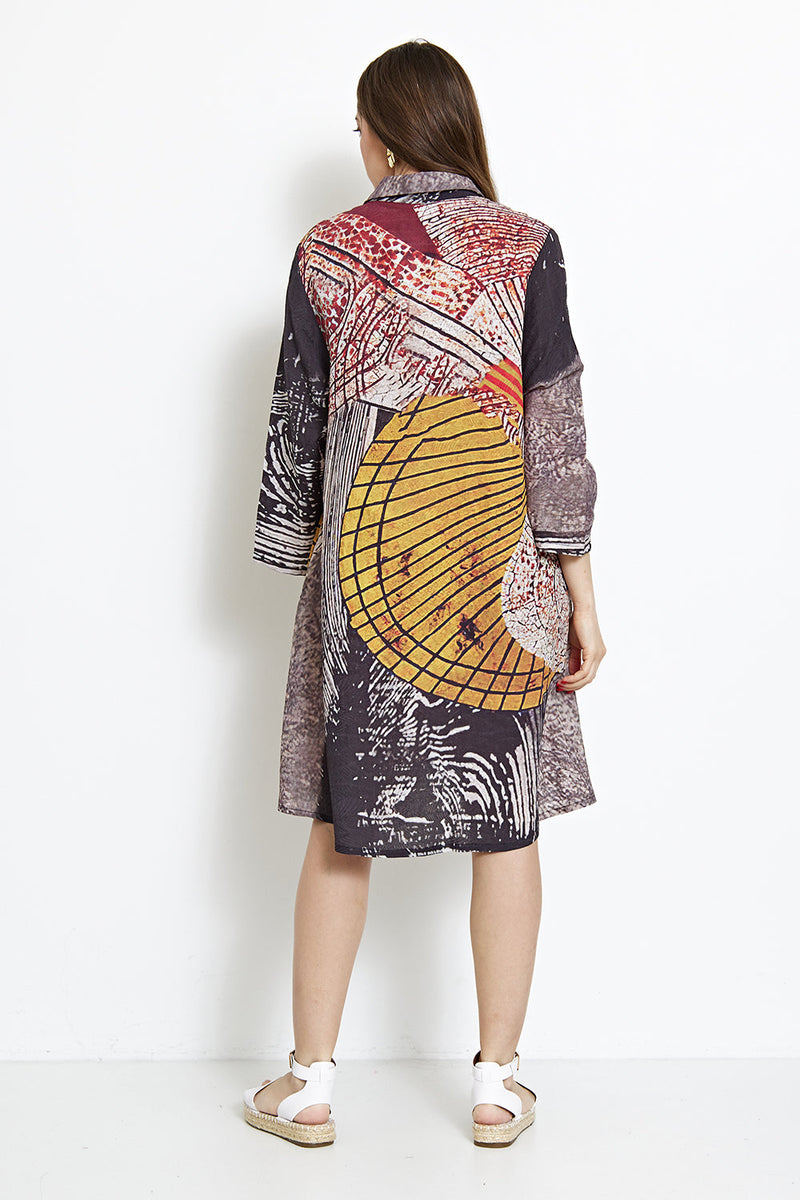 Chemise à motifs grands cercles