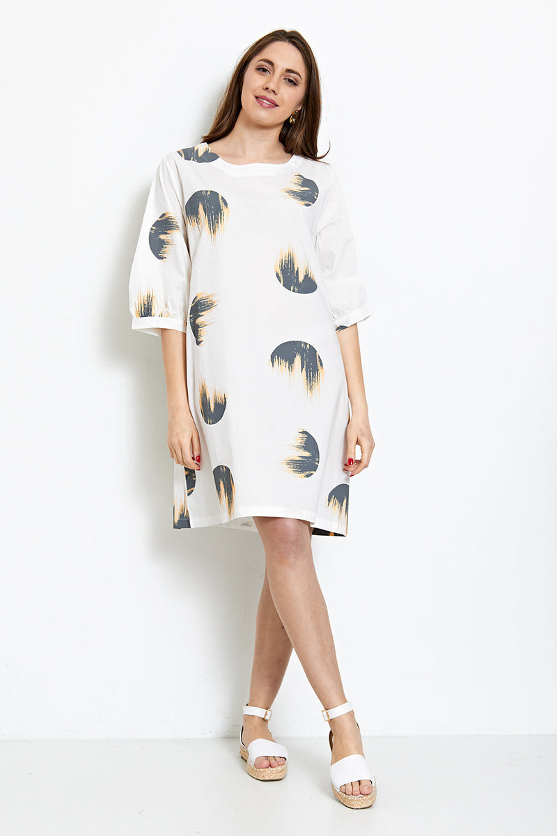 Robe à motifs cercles flamboyants