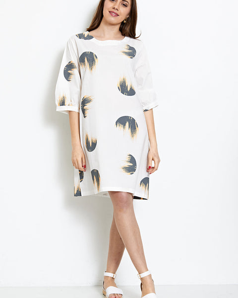 Robe à motifs cercles flamboyants