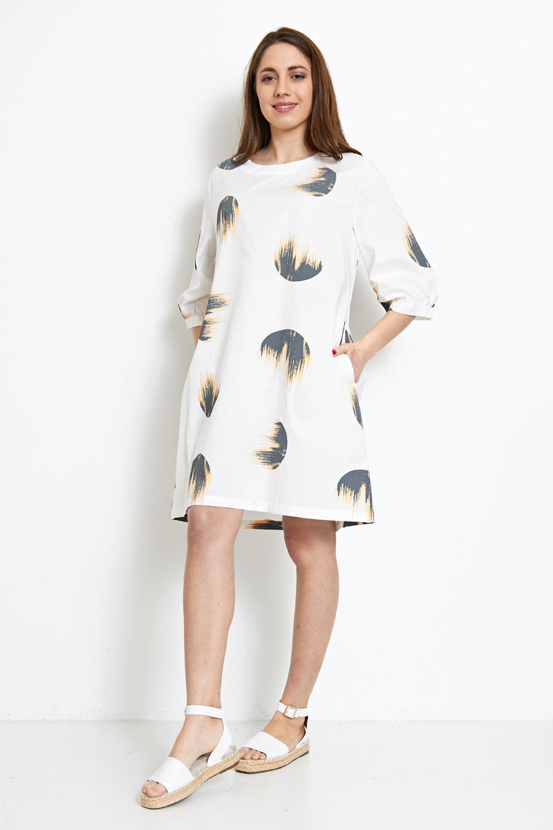 Robe à motifs cercles flamboyants