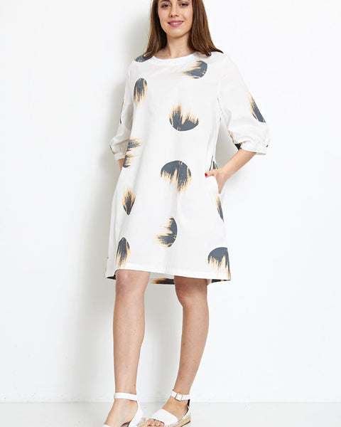 Robe à motifs cercles flamboyants