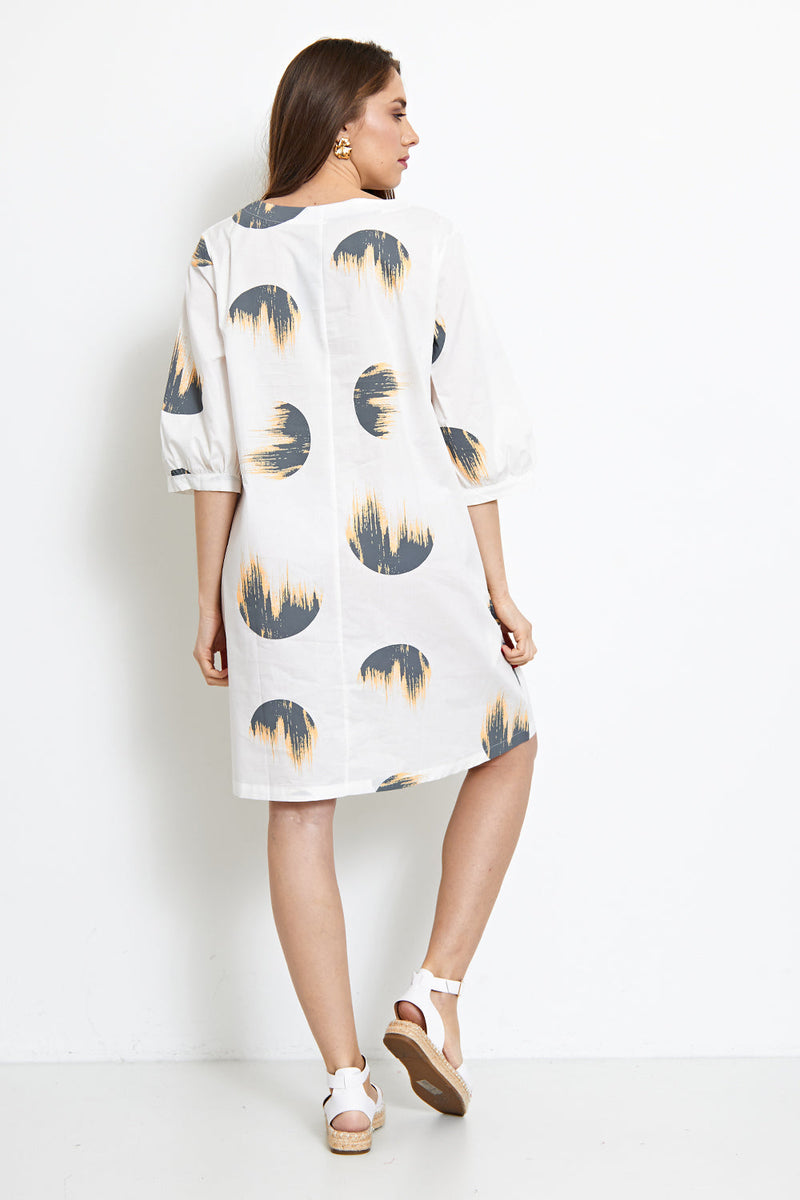 Robe à motifs cercles flamboyants