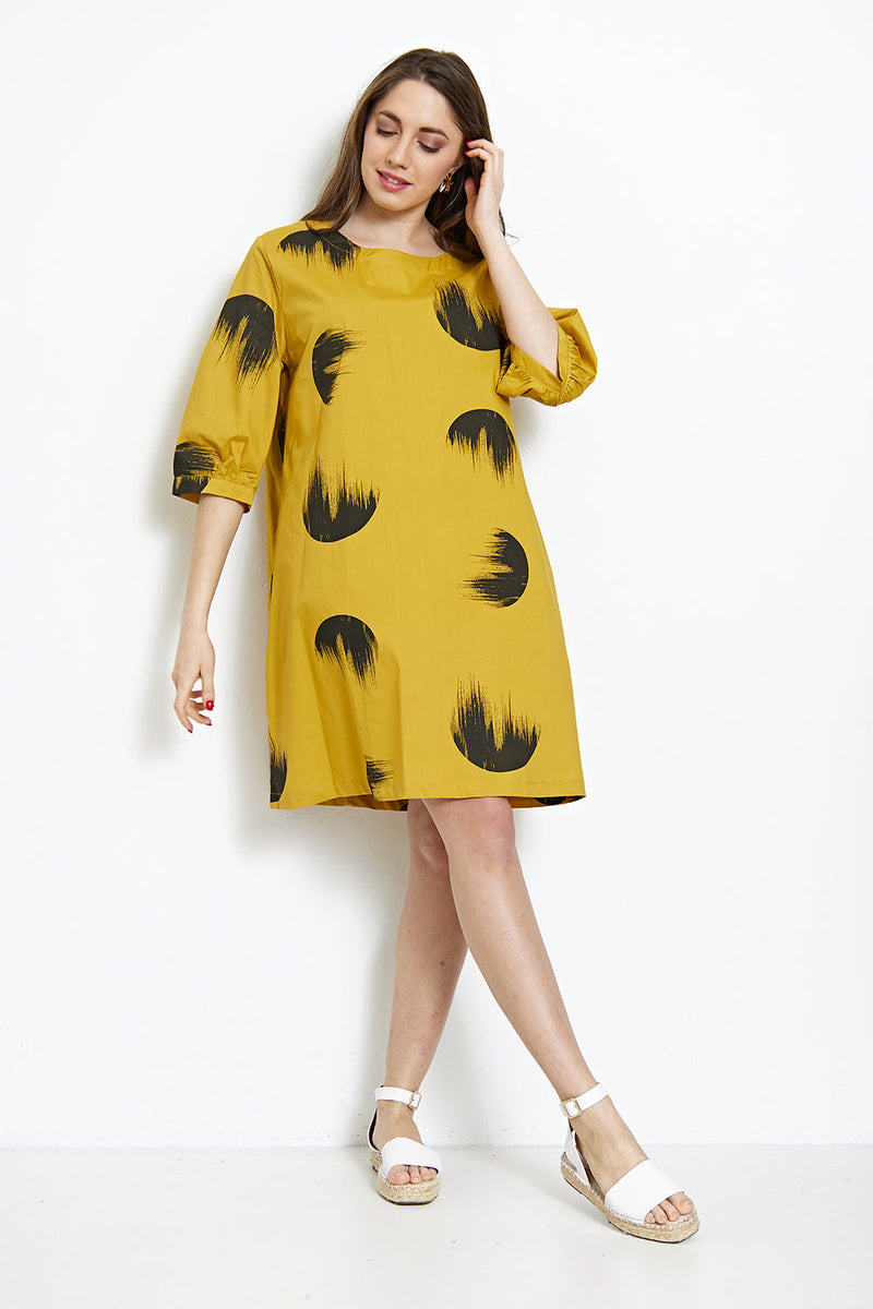 Robe à motifs cercles flamboyants