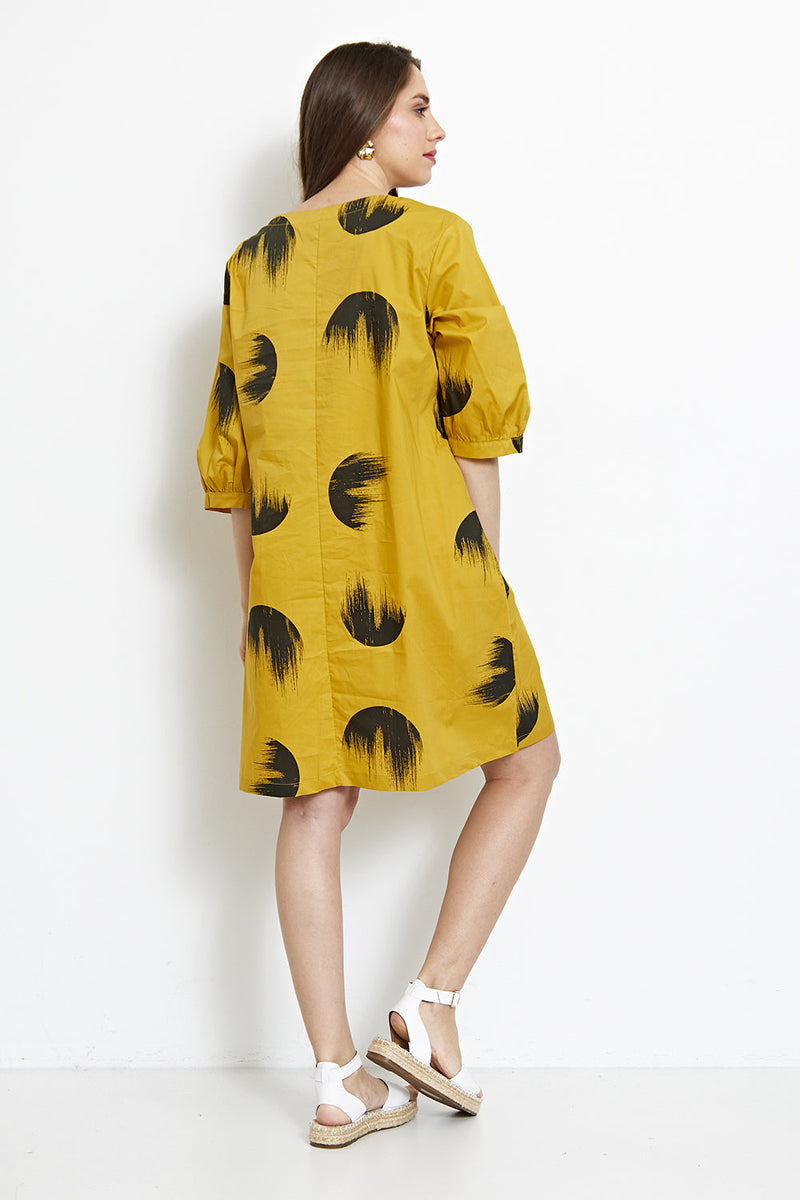 Robe à motifs cercles flamboyants