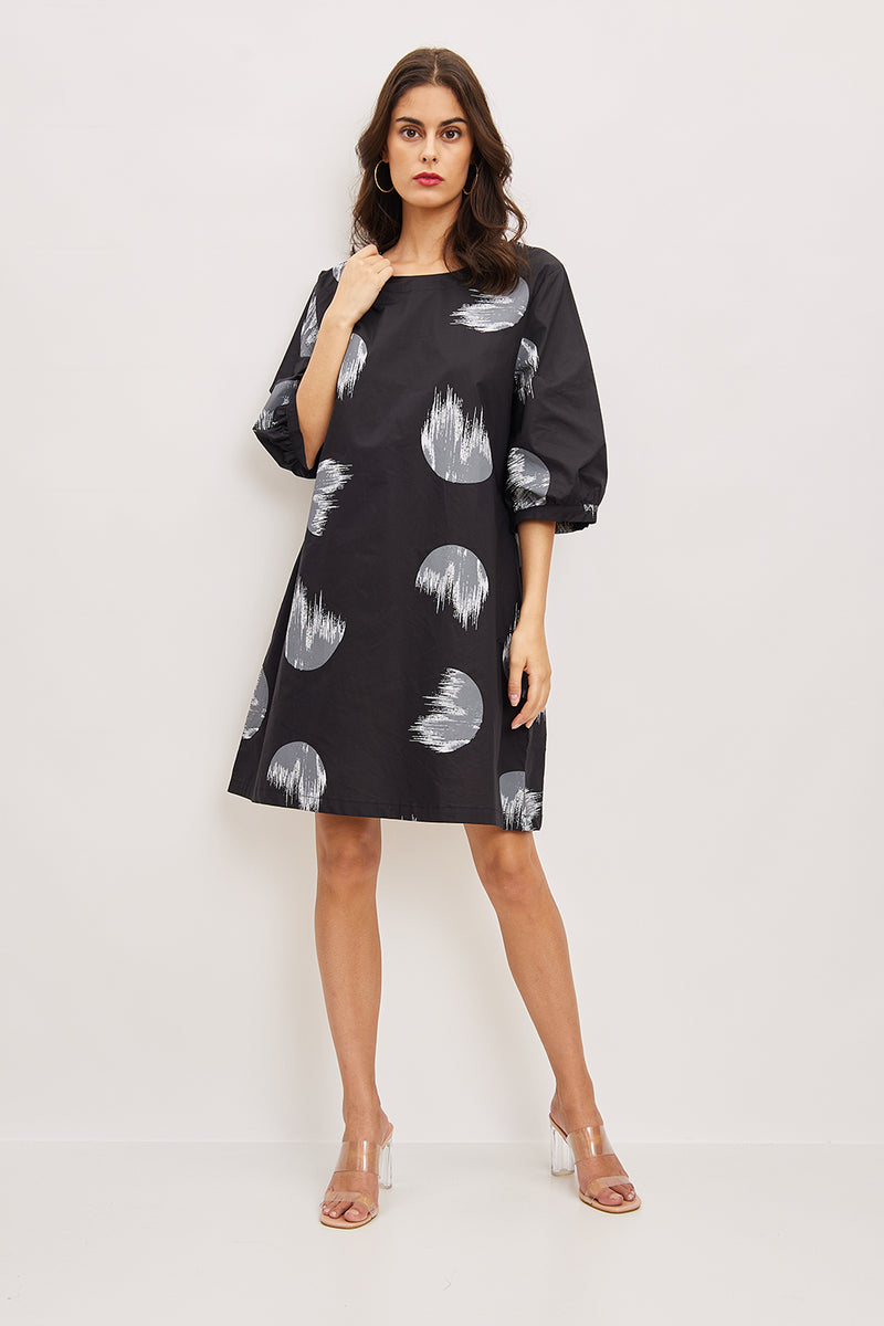 Robe à motifs cercles flamboyants