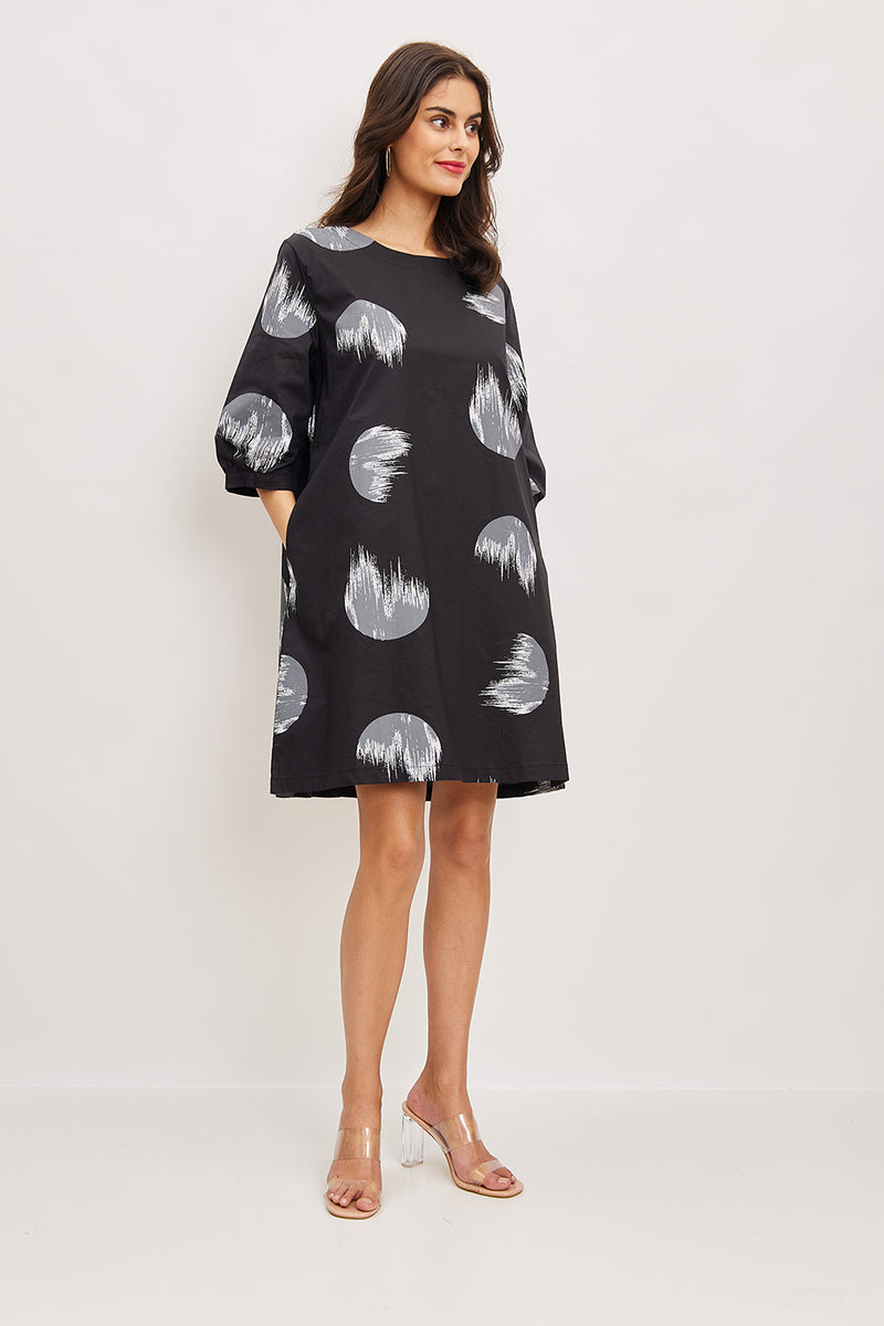 Robe à motifs cercles flamboyants