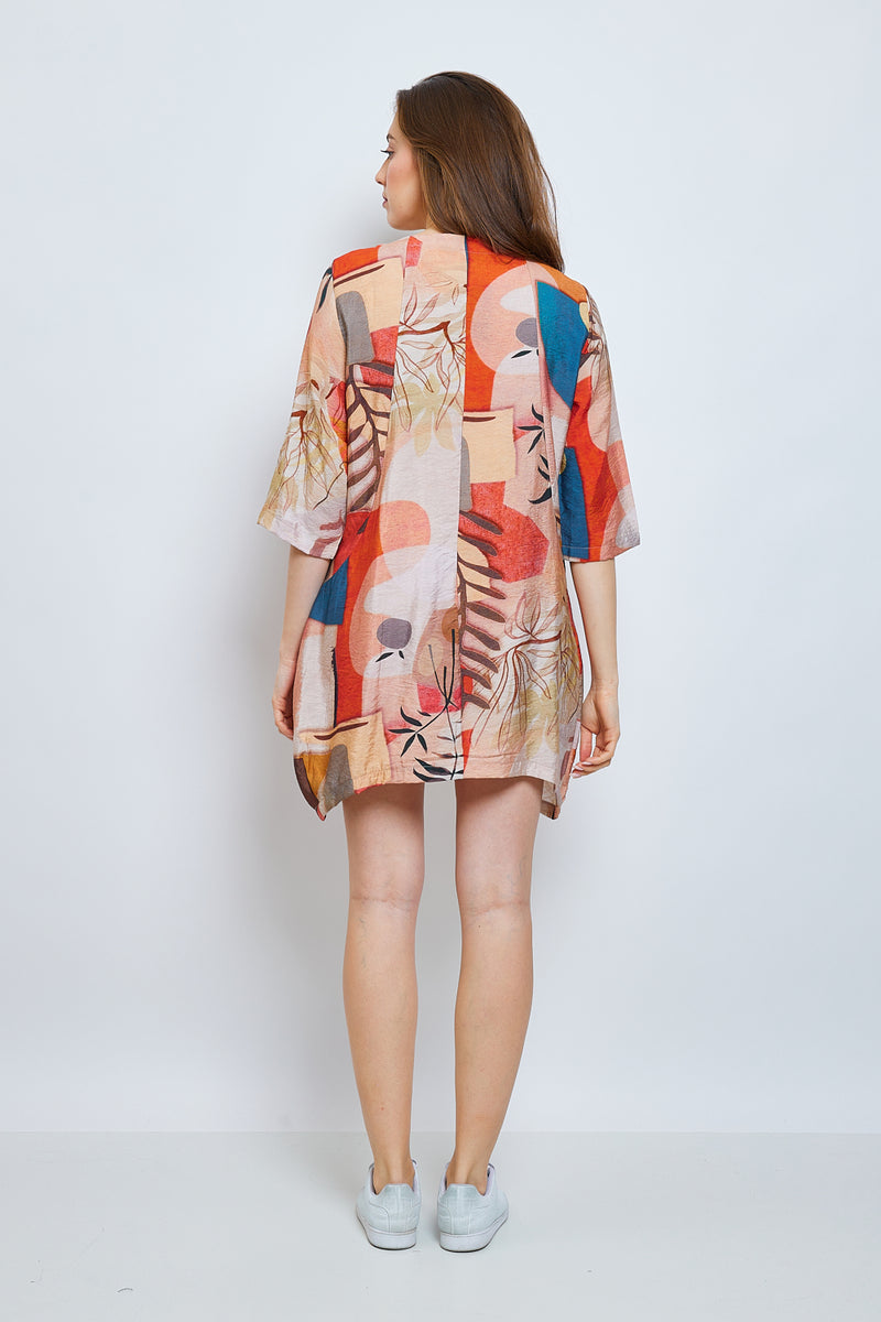 Robe orangée aux couleurs vibrantes