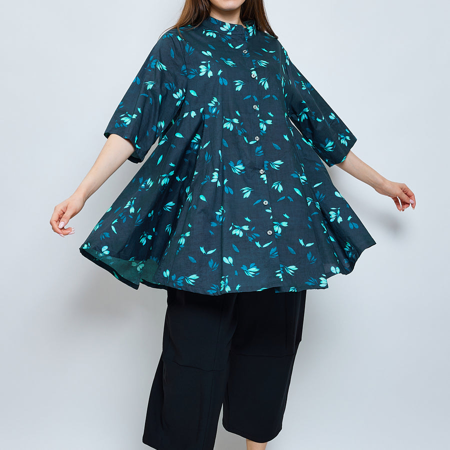 Turquoise cherry blossom shirt